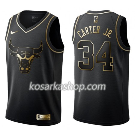 Dres Chicago Bulls Wendell Carter Jr. 34 Nike Crna Golden Edition Swingman